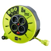 Pro-xt A Quattro Prese Cavo A Cassetta Media Cavo Di Prolunga Con Taglio Termico E Interruttore Di Alimentazione, 8 Metri - Masterplug