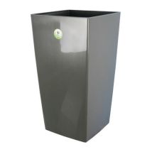 Riviera - Maceta De Flores Nuance -cuadrada - 29 X 29 X H 52 Cm - 32.6 L - Gris Brillante