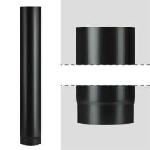 Tubo de leña Plus Light negro mate – Hecho de acero al carbono – Recubrimiento de esmalte de vidrioporzellana