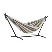 Vivere Do Uhsdo8-25 Amaca Con Supporto Brasiliana, Cotone, 250 Cm, Portata 200 Kg Borsa Da Trasporto Inclu, Luna Doppia, Desert Moon