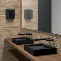 Delabie - Lavabo Da Appoggio - Rettangolare - 39,5 Cm - Acciaio Inox Nero - Unito