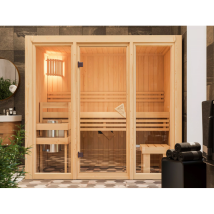 Sauna Bois Massif Avari 2 Karibu 2-3 Places 68mm 3.6kw