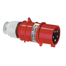 Fiche électrique – 5 pôles – 32 A – IP 44 – Plastique – CuZn – Rouge – BALS