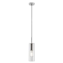 Rabalux 72048 Hängeleuchte Esta E27 1x Max.40w Metall Chrom, Glas Transparent H:150cm Ø9cm Dimmbar