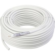 Schwaiger Gmbh - Schwaiger Koaxialkabel Kox11525 052 (115db) Weiß, 25,0m, 4-fach Geschirmt, Ohne F Stecker Antennen & Koaxkabel
