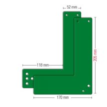 Gfs Montageplatte (lang) Für Gfs Eh-türwächter An Glasrahmentüren, Ral 6029