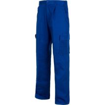 Pantalón Recto De Algodón Ligero Y Cintura Elástica Workteam B1456 60 Azulina