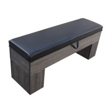 Banc Bois Avec Rangement 113 X 32 Cm Avec Coussin - Deluxe