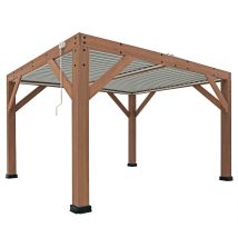 Westmann Pavillon En Bois De Cèdre Avec Toit À Lamelles Karl 1311 396x335x251 Cm
