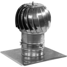 Toit De Cheminée En Acier Inoxydable Avec Extracteur D'Air De 130 Mm De Diamètre Et Plaque De Toit Supplémentaire