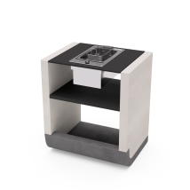 Tuozi - Módulo De Soporte Sud Eléctrico Para Barbacoa De Obra Prefabricada (blanco, Gris, Negro - 81 X 60 X 60 Cm) - Uso En Exteriores