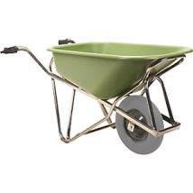 Aluminium-schubkarre Grün 90l Matador Profimax - Pannensicheres Rad - 18445