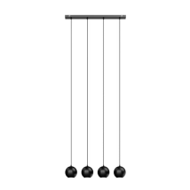 Helam Pendelleuchte Midnight Deckenlampe Hängelampe Led Gu10 Schwarz 4 Flg Lang B-Ware