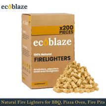Ecoblaze Natural Firelighters (box Of 200) Wood Wool For Pizza Oven & Fire Pits