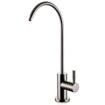 Rosmmel Rubinetto moderno grigio metallizzato per osmosi inversa – Acciaio inox 304 – Altezza 210 mm, Larghezza 130 mm, Rotazione 360o