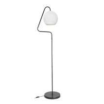 Yumak Mdl4256 Lámpara De Pie Gris Con Pantalla De Tela Blanca