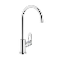 Miscelatore lavabo con beccuccio alto Ancoswing 2 – Finitura metallica – Altezza sotto becco