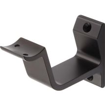 Hermeta - Handlaufträger 3552 Aluminium Schwarz Kunststoffbeschichtet Gewölbte Auflage