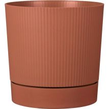Maceta Con Reserva Redonda - Garden Id - Lino - Ø 39 - 32 L - H 38 Cm - Siena