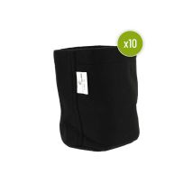 Lot De 10 Pots Textile Greencube - Noir 4l