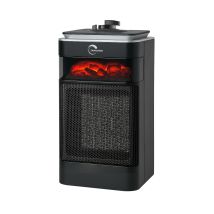 Sannover Elektroheizlüfter 1500 W 2 Leistungsstufen Einstellbarer Thermostat Überhitzungsschutz Timer 1 bis 24 Stunden