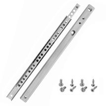 Helpmate Guide Per Cassetti, 17 Mm, Lunghezza 246 Mm, 1 Paio Di 2 Pezzi, Estraibili A Sfere, Per Cassetti, Estraibili Parziali, In Acciaio Zincato, 
