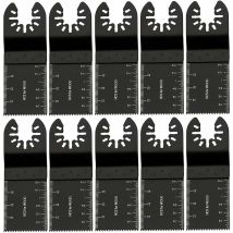 Erhope - 10 Pcs 34mm Multi-tool Blades Oscillating Blade Carbon Steel Diy Multi-purpose Tools For Sawing Cutting Scraping Shaping Polishing And 