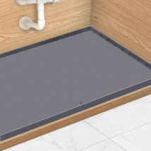 Ineasicer - Tapete Impermeable Para Debajo De La Encimera, 86 X 56 Cm, De Silicona Flexible, Protector Para Armarios De Cocina Y Baño (gris)