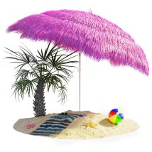 Kingsleeve Parasol Inclinable Hawaii 192 Cm Parasol De Plage Ø 160 Cm Réglable Jardin Terrasse Extérieur Rose Pastel
