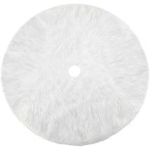 Jupe De Sapin De Noël Blanc Peluche Neige Décorations D'Arbre De Noël Tapis Vacances Couvre Pied Sapin Noel Jupe D'Arbre, 31 Pouces /78cm