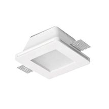 Porta Faretto In Gesso Gu10 Da Incasso Quadrato + Vetro - Mondo Led