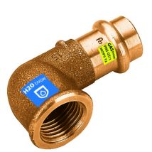 Gomito 90 ° In Bronzo A Pressare F X Fil F Acqua/gas- Diam. 28 X 3/4- Frabo- Pezzi 1