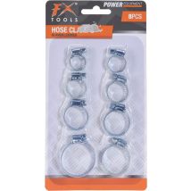 8 x Schlauchschellen 16-37 mm rostfreier Stahl silber für verschiedene Anwendungen