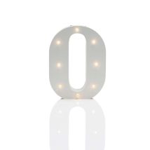 Festive Lights - Alphabet 'o' Marquee Battery Light Up Circus Letter, Warm White Leds, 16cm