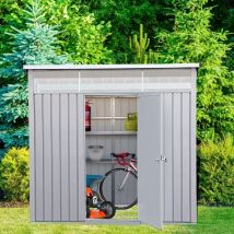 Metallhaus Palladium Duramax 8'X6' , Eine Tür, 209x249x231 Cm, Farbe Grau, Von Ezooza
