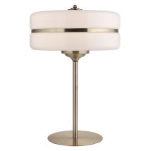 Lampada Da Tavolo Sarod 40x60 Cm Bianco E Dorato