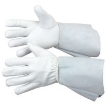 Guantes De Soldadura Trafimet Gold Tig T10 Cuero Con Puño Largo