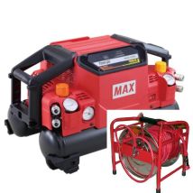 Compresseur Haute Pression 34 Bars – Moteur Dc Sans Balai – 2 Cuves De 5l – Enrouleur 30 Mètres – Niveau Sonore 68 Db – Max
