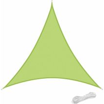 3x3x3m Waterproof Resistant Awning For Patio & Terrace Garden Sun Shade 90% Uv Protection With Triangular Free Rope Green