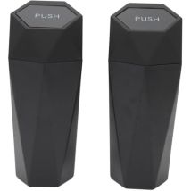 Cubo De Basura Para Coche Con Tapa, 2 Piezas, A Prueba De Fugas, Decorativo, Automotriz, Portátil, Automático, Cubo De Basura Negro