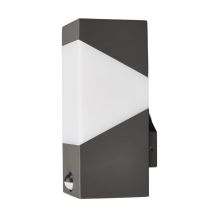 Lucande Applique da Esterno Kiran in Alluminio Nero con Sensore di Movimento IP44 – 120° Angolo di Rilevamento – Facile Installazione