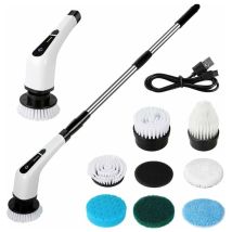 Electric Cleaning Brush Usb Rechargeable Cleaning Brush Cordless Rotating Scrubber With Telescopic Handle And 7 Interchangeable Brush Heads Rotating 