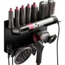 Ikodm 2 En 1 Support Seche Cheveux Pour Dyson Airwrap Complete & Dyson Supersonic, Sans Perçage Support Dyson Airwrap Mit Vis & Colle, Support Mural 