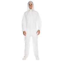 Mono de trabajo desechable L – Polipropileno transpirable – Color blanco – 50 unidades