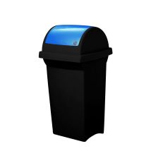 Ics - Maiol Contenedor 50 Lt Negro Con Tapa Amarilla Basculante