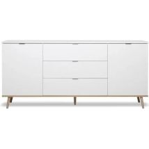 Calicosy Copenhague Buffet Weiß Sonoma Eiche 180 Cm