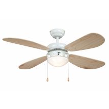 Aireryder - Ceiling Fan Classic White / Pine With Light