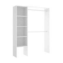 Armadio Guardaroba Allungabile L110/140 Cm Bianco - Belvana