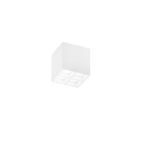 Plafoniera Componibile Hapis In Gesso Bianco Verniciabile 10.5x10.5x11 Cm.'