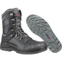 Nordic High Sicherheitsstiefel S3 SRC 41 – Stahlkappe – Wasserabweisendes Rindleder – Warmes Webpelzfutter – Rutschfeste DUO-PU-Sohle